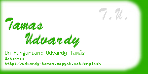 tamas udvardy business card