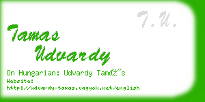 tamas udvardy business card